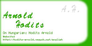 arnold hodits business card
